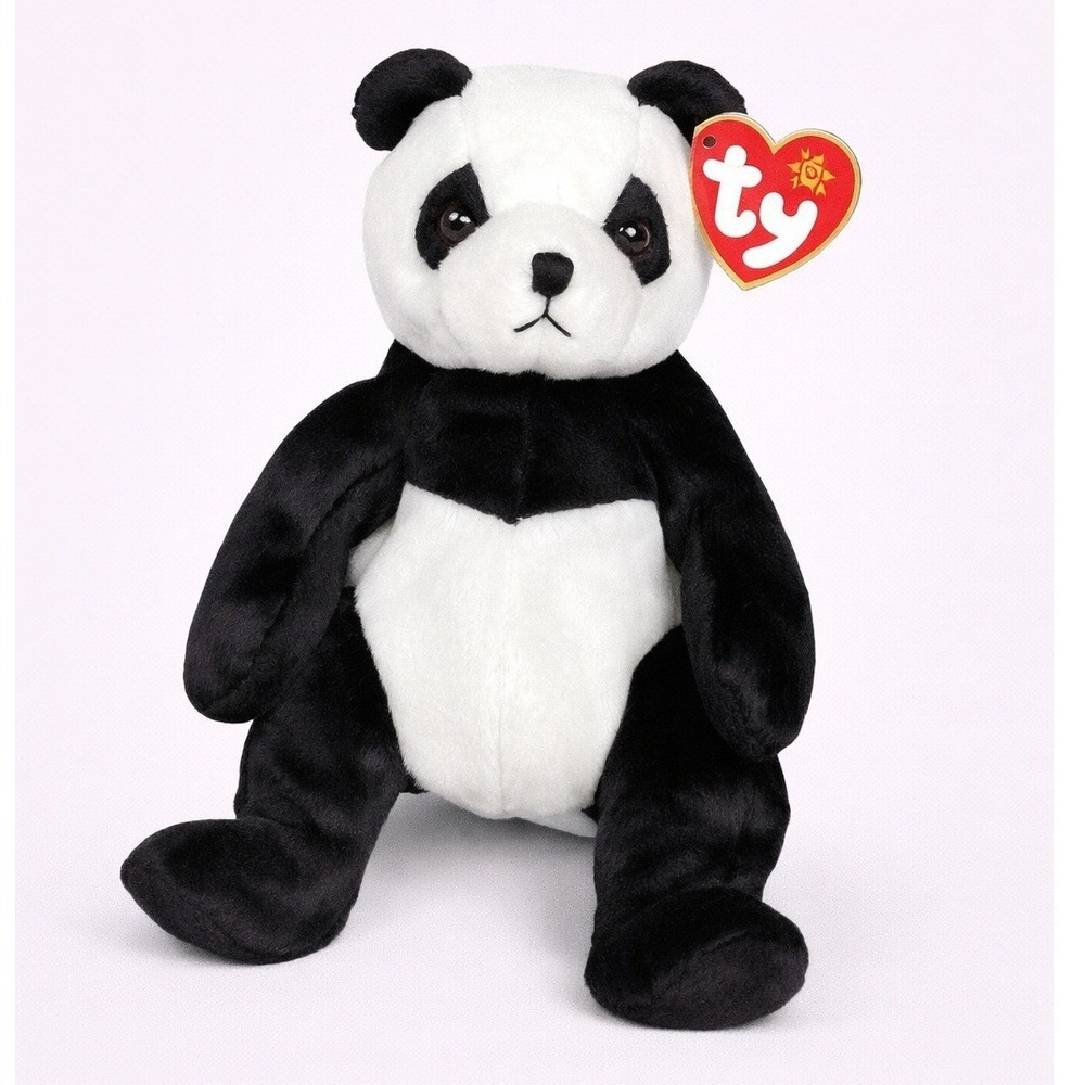 Ty Beanie Babies Mandy the Panda Black‎ White Plush Stuffed Animal 2003 Retired